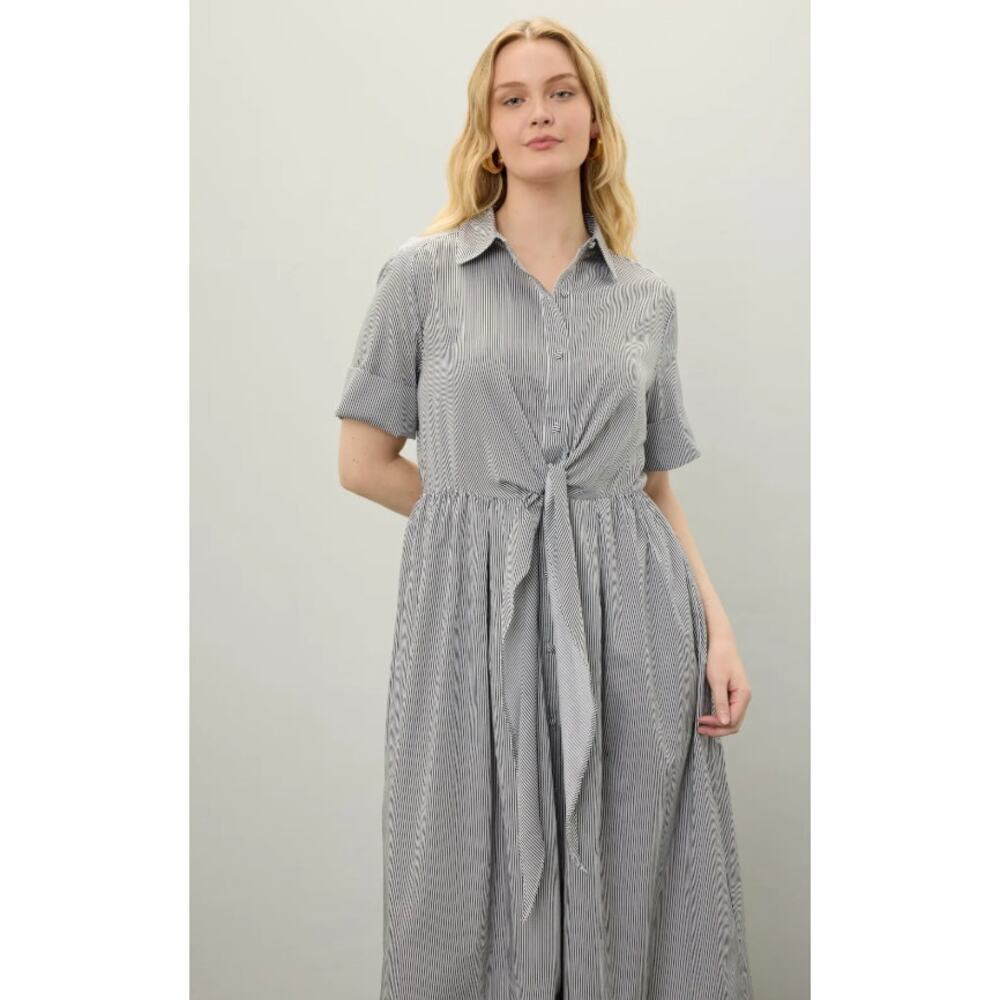 Adam Lippes x RTR Striped Midi Shirt Cotton Dress